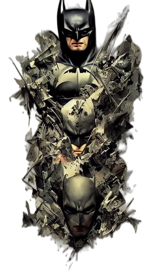 mask, comic book art, concept art, batman transparent PNG cut-out