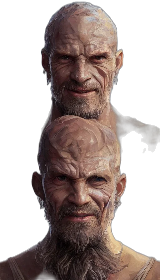 face, mask, creature, concept art transparent PNG cut-out