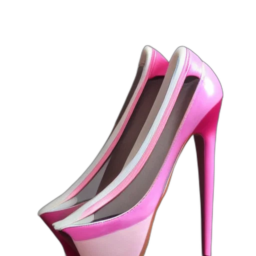 shoes, 3d render, photorealistic, neon transparent PNG cut-out
