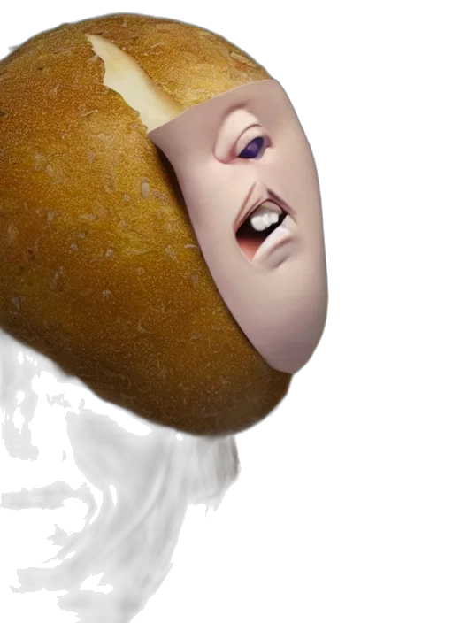 mask, face, food, hat, 3d render, photorealistic, concept art, studio transparent PNG cut-out