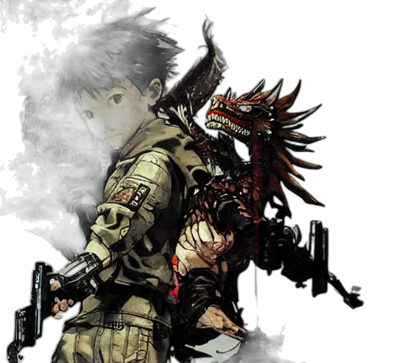 dragon, weapon, concept art, pixel art, fantasy art, comic book art, red, dark transparent PNG cut-out