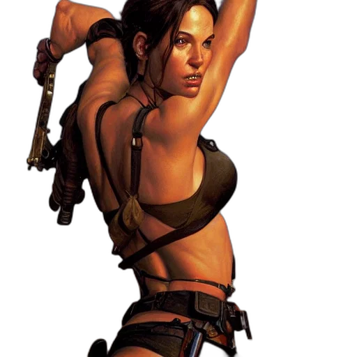 weapon, staff, concept art, comic book art, fantasy art, pixel art, portrait, lara transparent PNG cut-out