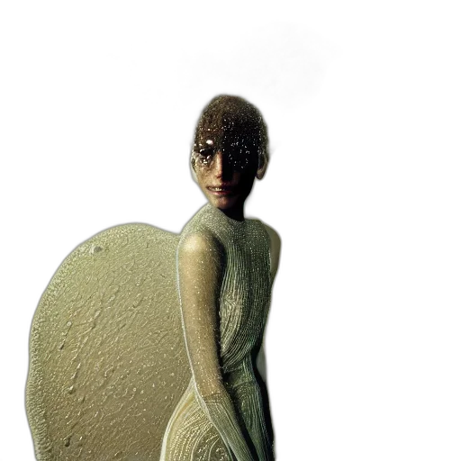 dress, mask, creature, jewelry, 3d render, concept art, photorealistic, fantasy art transparent PNG cut-out