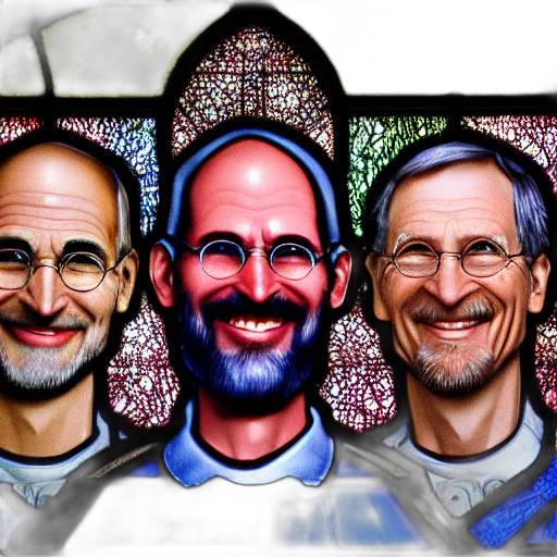 cartoon, stained, glass, window, images, steve, jobs, bill transparent PNG cut-out