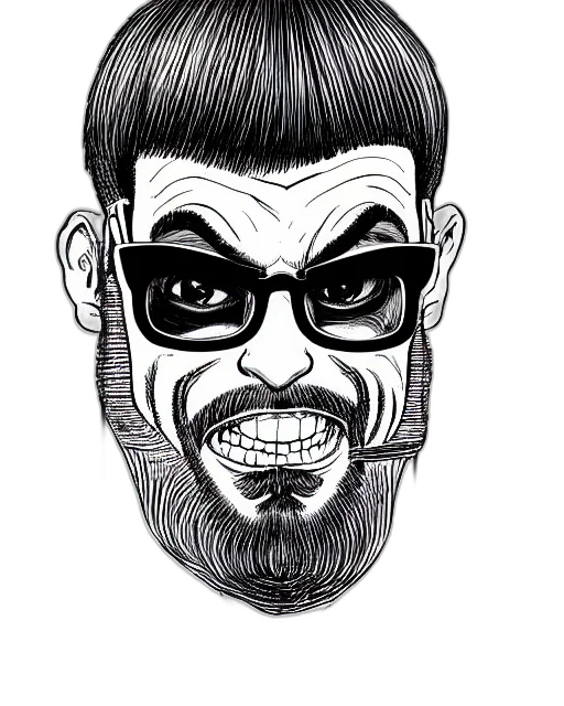 face, mask, cartoon, comic book art transparent PNG cut-out