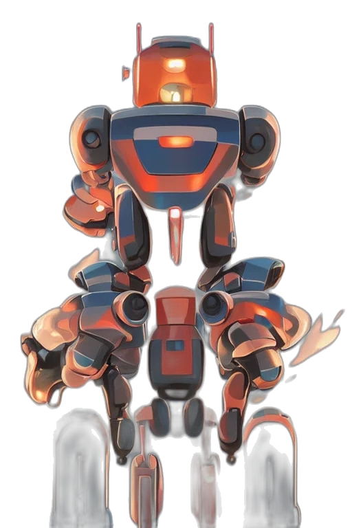 robot, weapon, concept art, 3d render, watercolor, anime, metabots, medabots transparent PNG cut-out