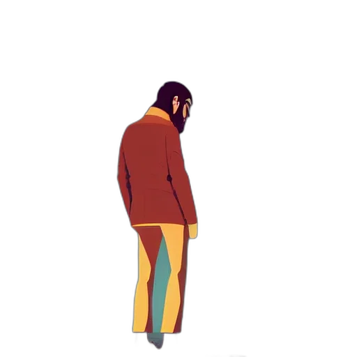 jacket, face, staff, creature transparent PNG cut-out