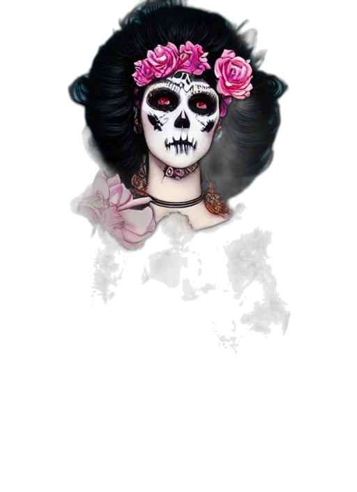 mask, face, crown, flower transparent PNG cut-out