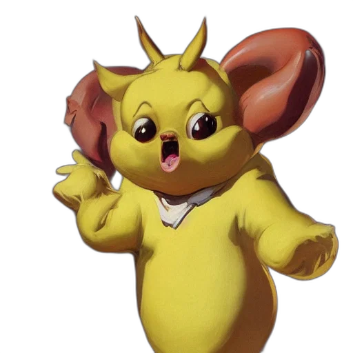 animal, staff, creature, 3d render, concept art, photorealistic, cartoon, sonichu transparent PNG cut-out
