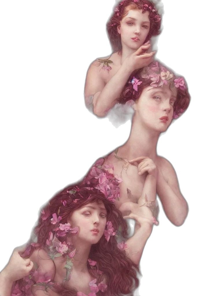 dress, crown, face, jewelry, photorealistic, oil painting, vaporwave, 3d render transparent PNG cut-out