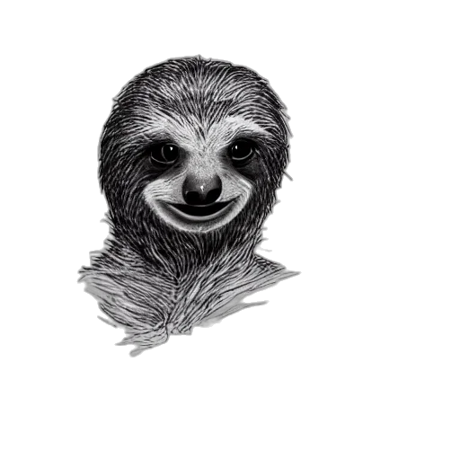 animal, creature, face, hair, photorealistic, pencil sketch, concept art, 3d render transparent PNG cut-out