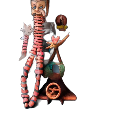 staff, robot, creature, mask, concept art, 3d render, fantasy art, pixel art transparent PNG cut-out