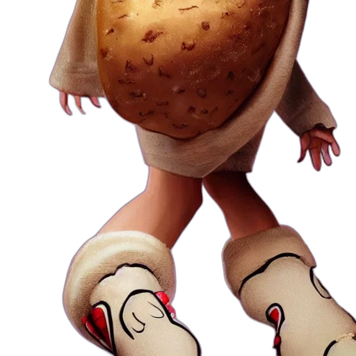 dress, shoes, food, creature, concept art, photorealistic, 3d render, full transparent PNG cut-out