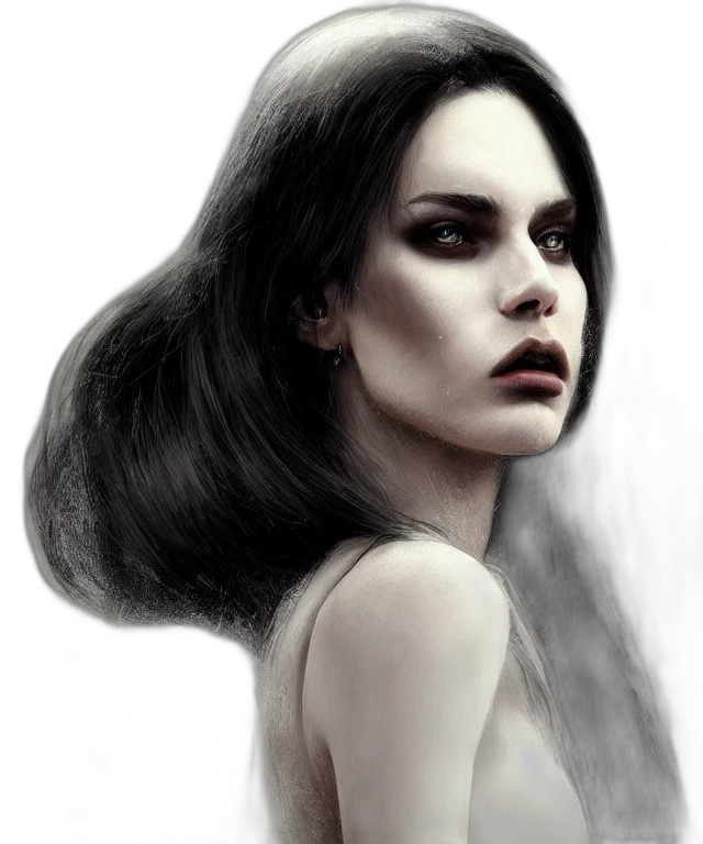 face, hair, photorealistic, fantasy art transparent PNG cut-out