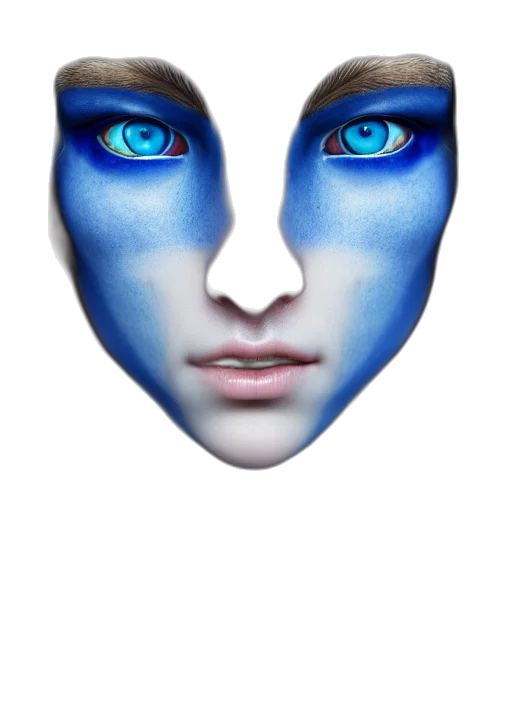 mask, face, robot, creature, photorealistic, fantasy art, concept art, 3d render transparent PNG cut-out