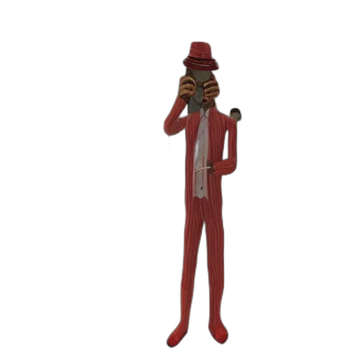 staff, hat, robot, creature transparent PNG cut-out