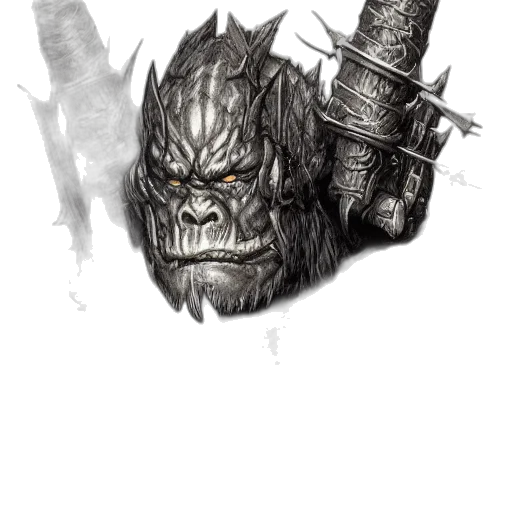 creature, staff, animal, face transparent PNG cut-out