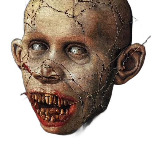 mask, face, creature, staff, photorealistic, concept art, 3d render, fantasy art transparent PNG cut-out