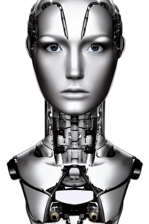 robot, face, cyberpunk, 3d render, photorealistic, concept art, human, female transparent PNG cut-out