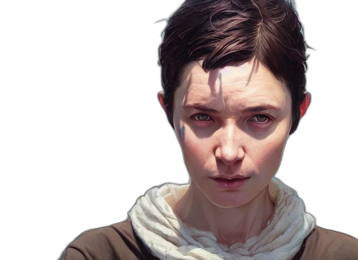 face, staff, photorealistic, concept art, oil painting, fantasy art, earth tones, highly transparent PNG cut-out