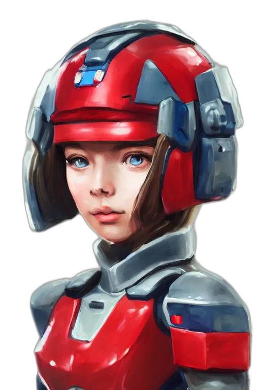 robot, face, concept art, photorealistic transparent PNG cut-out
