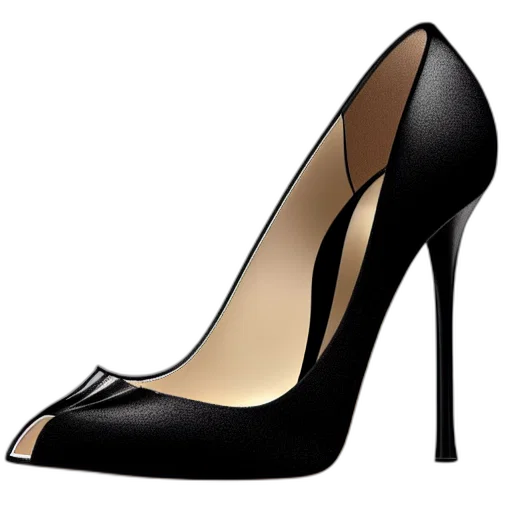 shoes, 3d render, photorealistic, imperial, stiletto, shoe, inspired, darth transparent PNG cut-out
