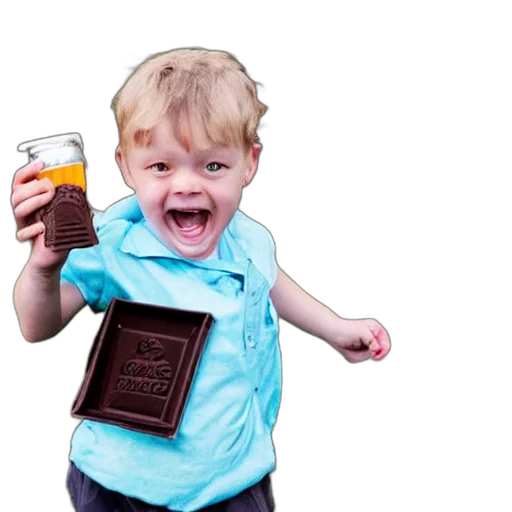 kid, drunk, off, chocolate transparent PNG cut-out
