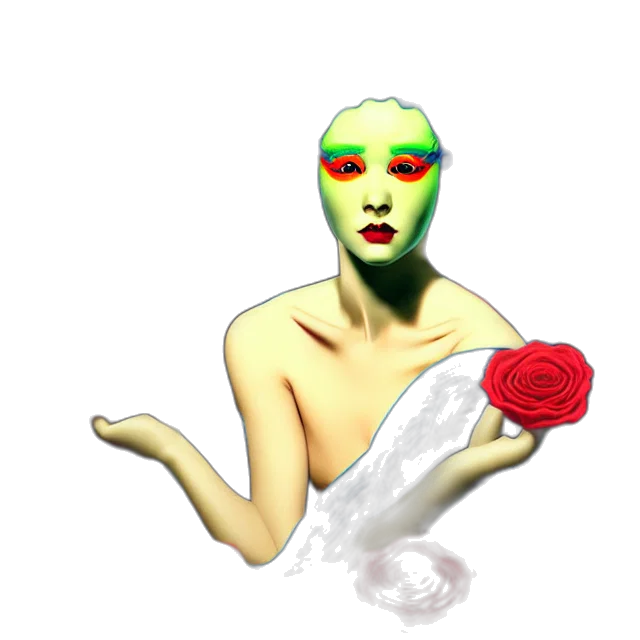 mask, flower, face, creature transparent PNG cut-out