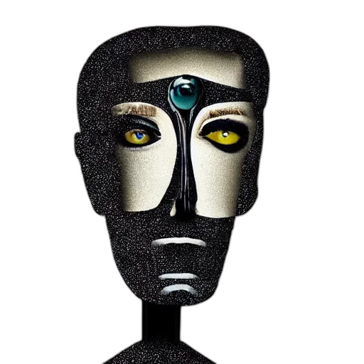 mask, face, robot, jewelry, cartoon, 3d render, concept art, comic book art transparent PNG cut-out