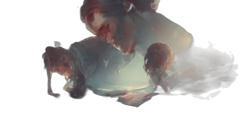 face, mask, crown, concept art, watercolor, fantasy art, photorealistic, underwater transparent PNG cut-out