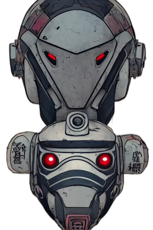 robot, face, mask, concept art transparent PNG cut-out