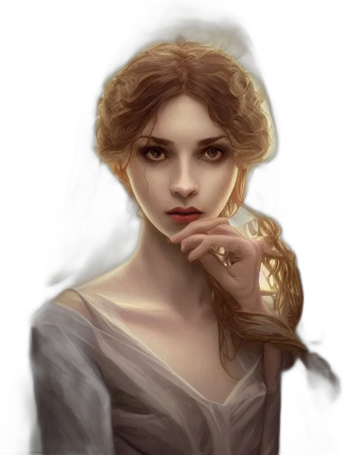 face, dress, jewelry, crown, fantasy art, photorealistic, concept art, oil painting transparent PNG cut-out