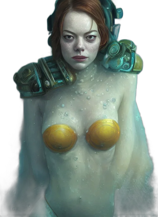 robot, face, jewelry, concept art transparent PNG cut-out