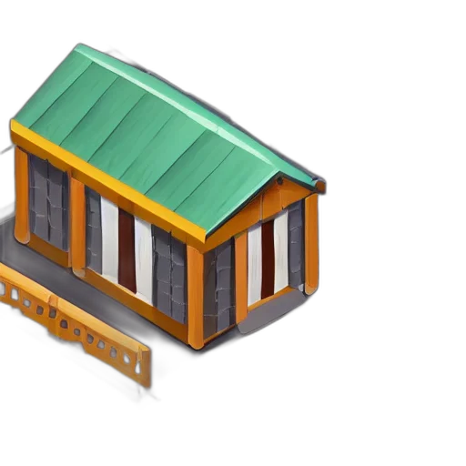 building, furniture, 3d render, concept art transparent PNG cut-out