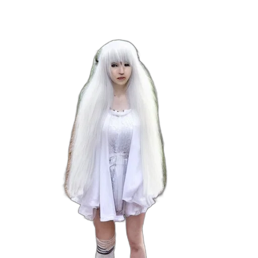 dress, hair, creature, jacket, 3d render, concept art, anime, photorealistic transparent PNG cut-out