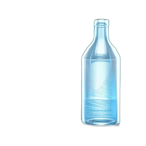 bottle, weapon, food, dress, 3d render, concept art, photorealistic, pixel art transparent PNG cut-out
