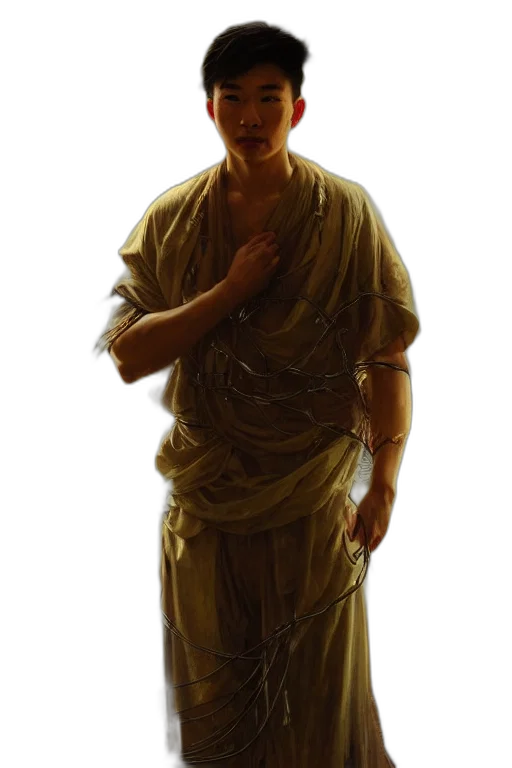 dress, staff, face, jewelry transparent PNG cut-out