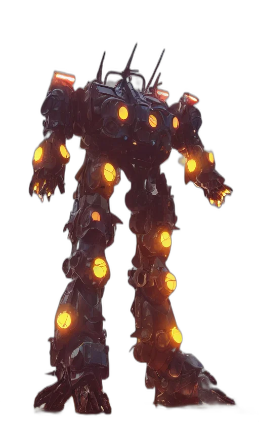 robot, weapon, staff, creature transparent PNG cut-out