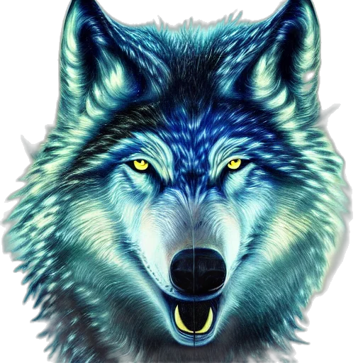 animal, face, fantasy art, watercolor transparent PNG cut-out