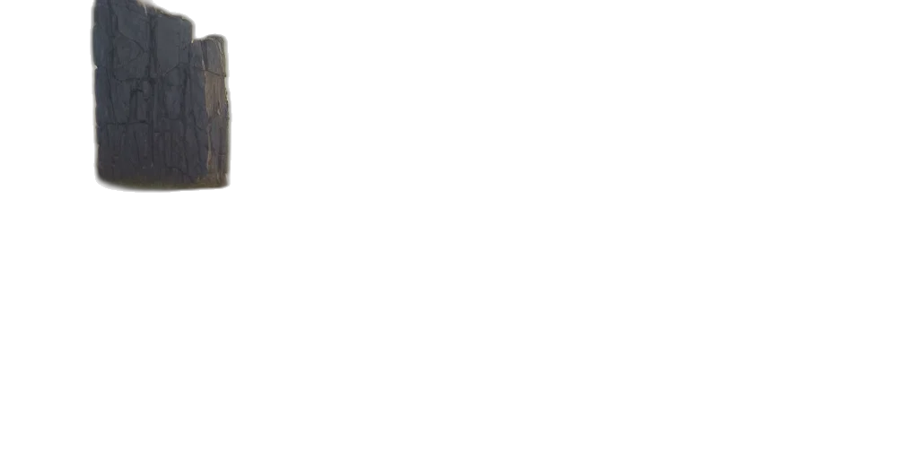 wide, shot, monolith, floating, high, above, cornfield, late transparent PNG cut-out