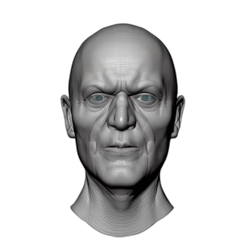 face, mask, robot, creature, 3d render, photorealistic, concept art, cyberpunk transparent PNG cut-out