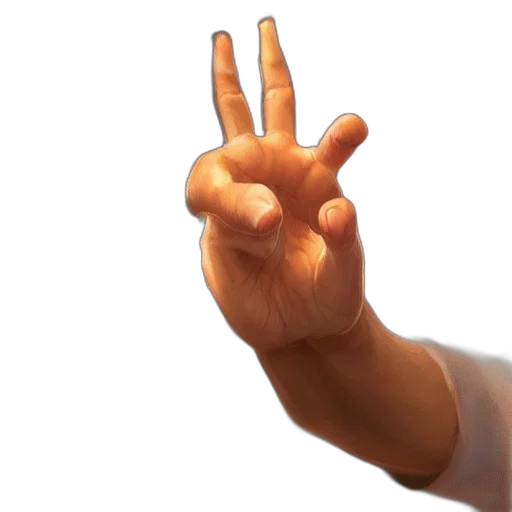 weapon, staff, face, 3d render transparent PNG cut-out