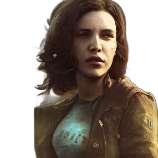 jacket, face, concept art, photorealistic transparent PNG cut-out