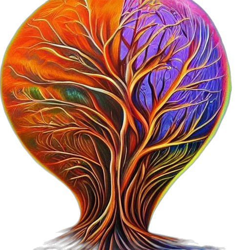 tree, crown, hair, watercolor transparent PNG cut-out