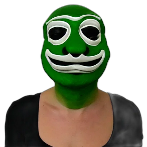 mask, face, creature, animal, 3d render, photorealistic, concept art, green transparent PNG cut-out