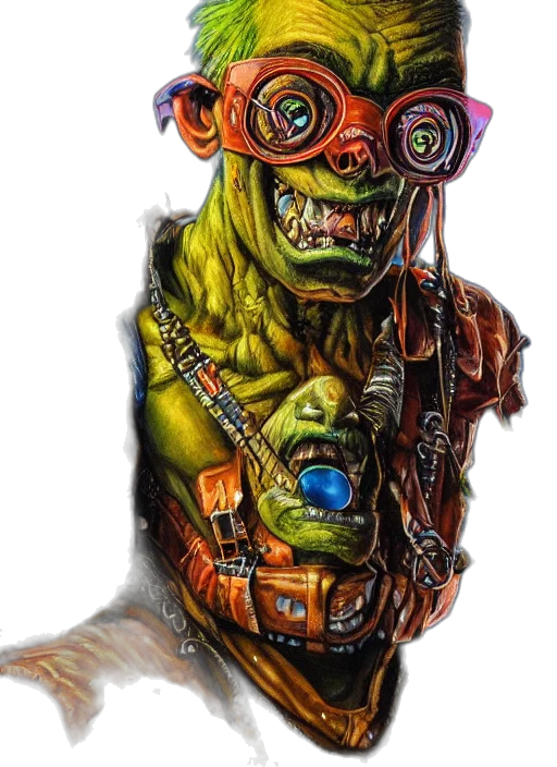 mask, creature, robot, staff transparent PNG cut-out