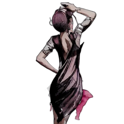 dress, staff, jewelry, umbrella, concept art, comic book art, watercolor, photorealistic transparent PNG cut-out