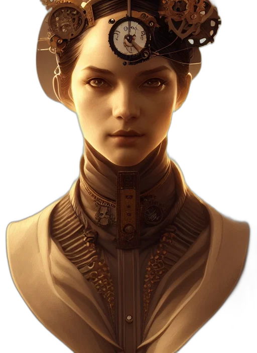 face, crown, staff, mask, concept art, fantasy art, cyberpunk, photorealistic transparent PNG cut-out