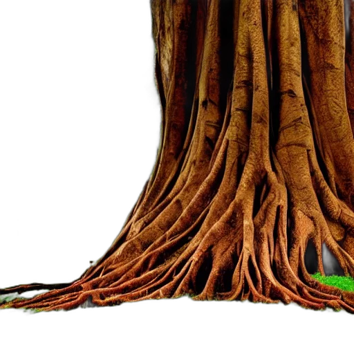 tree, crown, creature, shoes, concept art, 3d render, photorealistic, forest transparent PNG cut-out