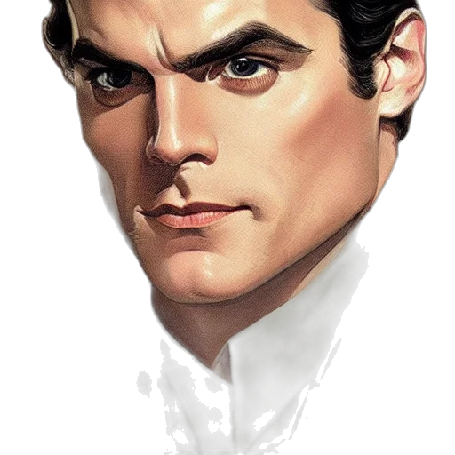 face, comic book art, photorealistic, concept art, fantasy art, henry, cavil, portrait transparent PNG cut-out